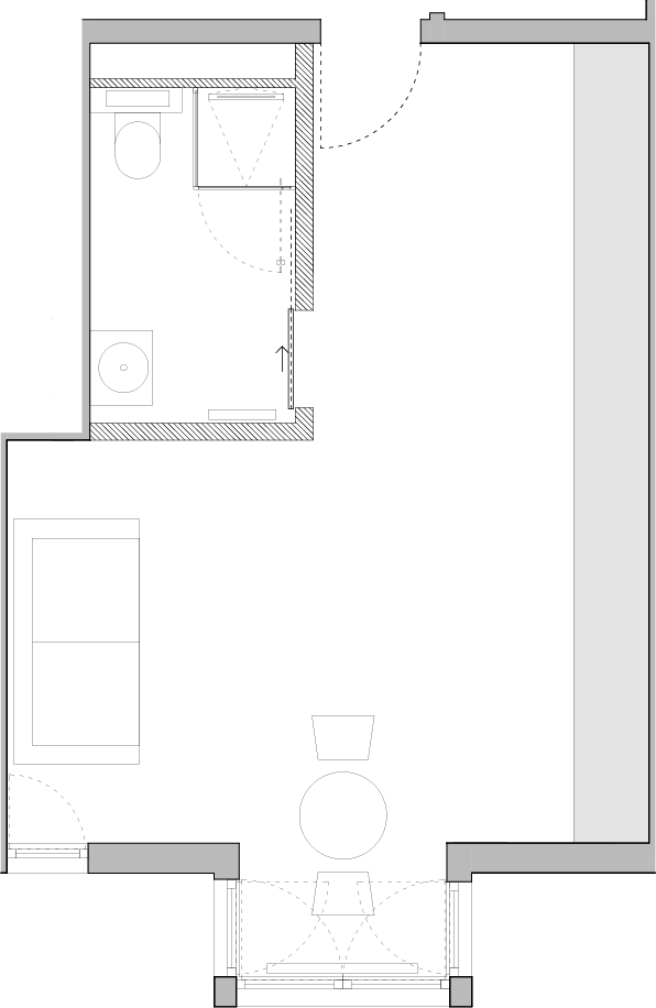 Floor plan of Studio 03 at DALI Residence