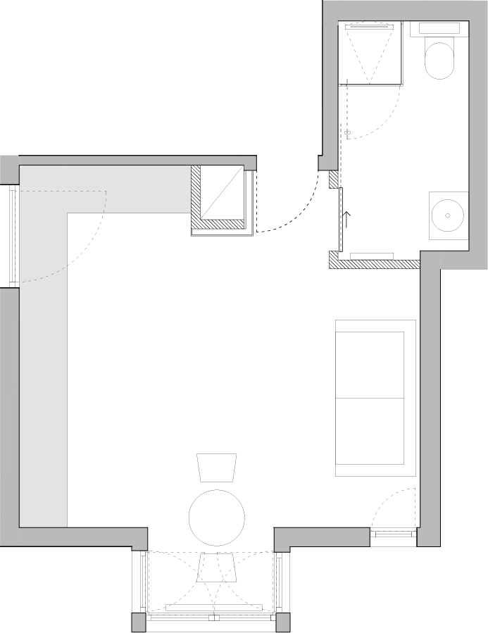 Floor plan of Studio 04 at DALI Residence