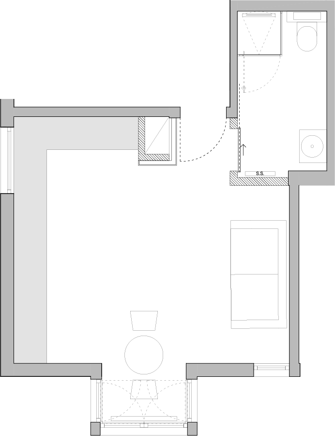 Floor plan of Studio 08 at DALI Residence
