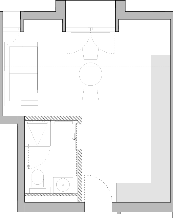 Floor plan of Studio 10 at DALI Residence