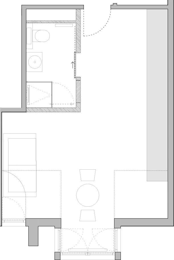Floor plan of Studio 11 at DALI Residence