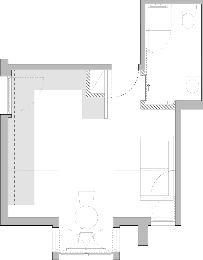 Floor plan of Studio 12 at DALI Residence